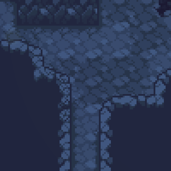 Rooted Cave Floor 5 downward corridor after the hidden wall opens